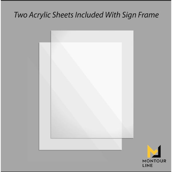 Sign Frame Floor Standing 22 X 28 In. H Satin S.S., LINE FORMS HERE